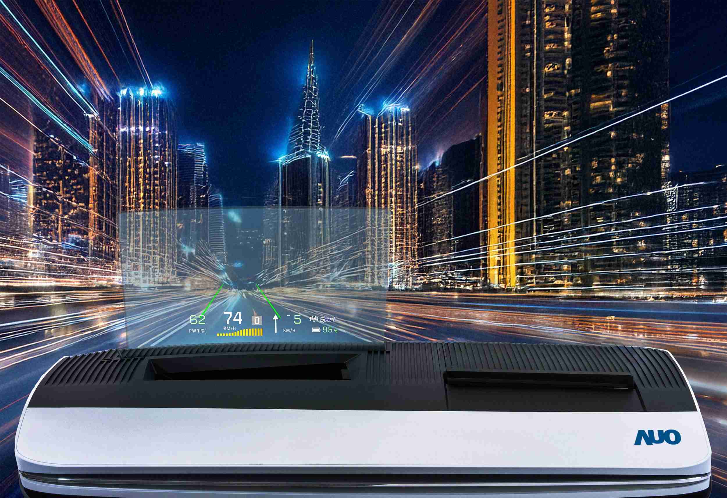 NG大舞台推出13吋Micro LED抬头显示器，，，，提供高入眼亮度、、、、高色彩饱和度的显示质量，，，，在阳光下或黑暗中都清晰可见，，，，并利用Micro LED模块体积小的优势，，解决车用空间有限的痛点